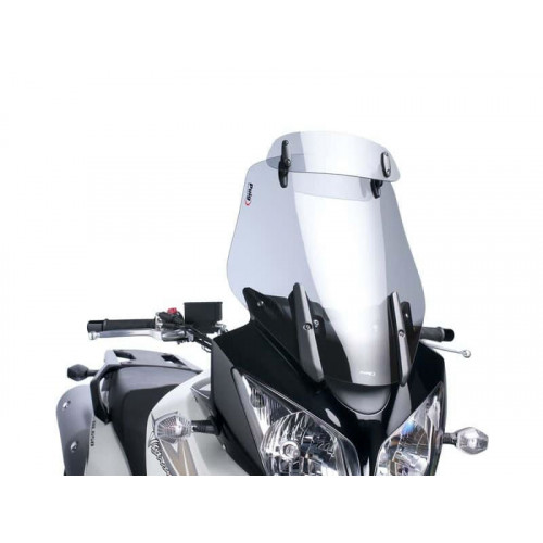 Touring Screen With Extender (Light Smoke) For Suzuki V-Strom 650 ABS (07-11) By Puig 5883H