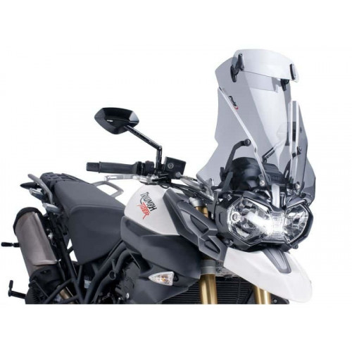 Touring Screen With Extender (Light Smoke) For Triumph Tiger 800 XCX (15-17) By Puig 5918H