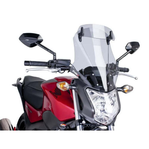 Touring Screen Plus With Extender (Light Smoke) For Honda NC700 S (12-13) By Puig 6001H