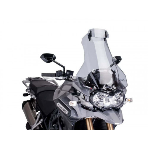 Touring Screen With Extender (Light Smoke) For Triumph Tiger Explorer 1200 (12-15) By Puig 6006H