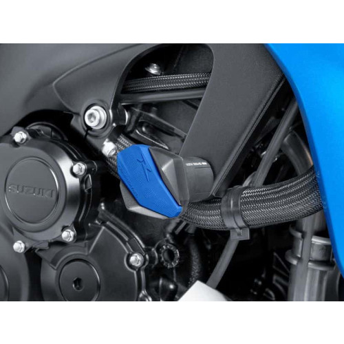 Rubber Covers For R12 Frame Sliders (Blue) For MV Agusta Brutale 800 Dragstar (14-21) By Puig 6378A