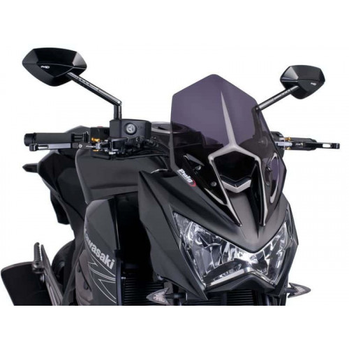 New Generation Sport Screen (Dark Smoke) For Kawasaki Z800 E (13-16) By Puig 6401F