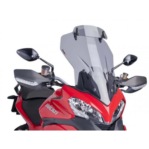 Touring Screen With Extender (Light Smoke) For Ducati Multistrada 1200 S (13-14) By Puig 6505H