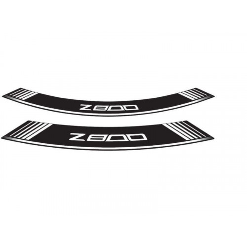 Wheel Rim Stickers (White) For Kawasaki Z800 E (13-16) By Puig 6561B