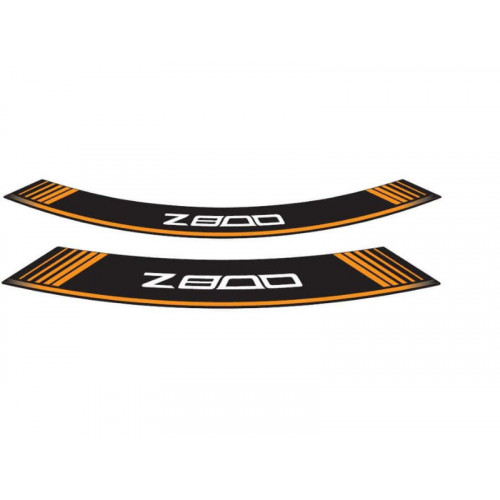 Wheel Rim Stickers (Orange) For Kawasaki Z800 E (13-16) By Puig 6561T