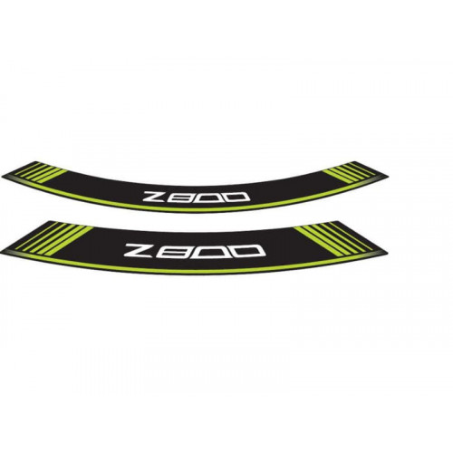 Wheel Rim Stickers (Green) For Kawasaki Z800 E (13-16) By Puig 6561V