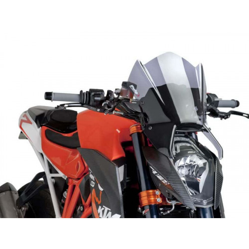 New Generation Sport Screen (Black) For KTM 1290 Super Duke R (14-16) By Puig 7014N