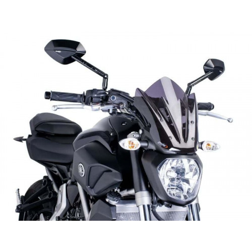 New Generation Sport Screen (Dark Smoke) For Yamaha FZ-07 (14-17) By Puig 7015F