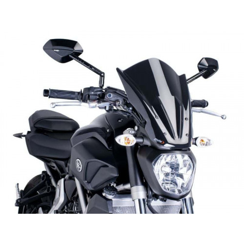 New Generation Touring Screen (Black) For Yamaha FZ-07 (14-17) By Puig 7016N