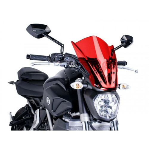 New Generation Touring Screen (Red) For Yamaha MT-07 (14-17) By Puig 7016R