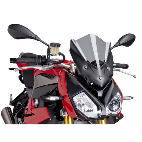 New Generation Sport Screen (Dark Smoke) For BMW S1000 R (14-20) By Puig 7040F