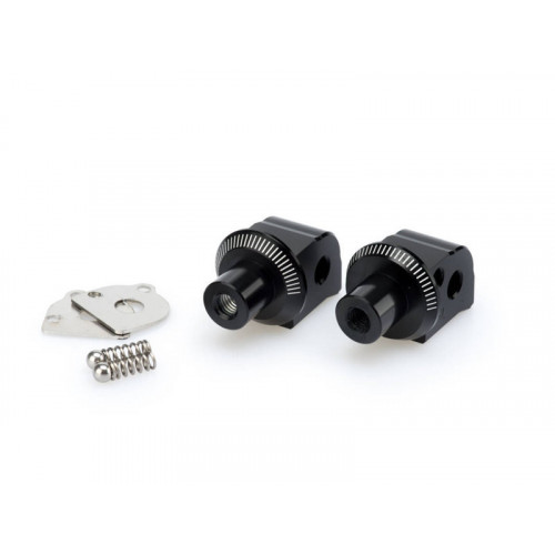 Pillion Footpeg Adaptors (Black) For KTM 1190 Adventure (13-16) By Puig 7269N