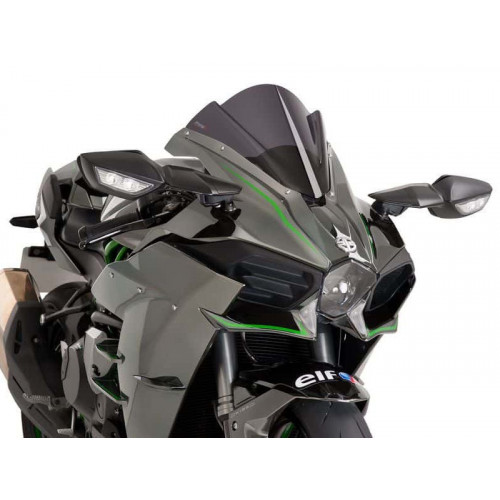 Z-Racing Screen (Dark Smoke) For Kawasaki Ninja H2 (15-21) By Puig 7631F