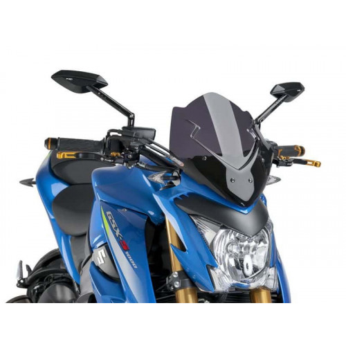 New Generation Sport Screen (Dark Smoke) For Suzuki GSX S 1000 (15-20) By Puig 7653F