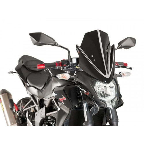 New Generation Sport Screen (Black) For Kawasaki Z250 SL (15-16) By Puig 7656N