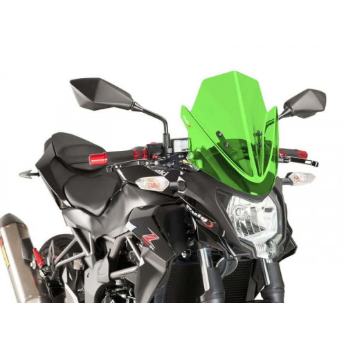 New Generation Sport Screen (Green) For Kawasaki Z250 SL (15-16) By Puig 7656V