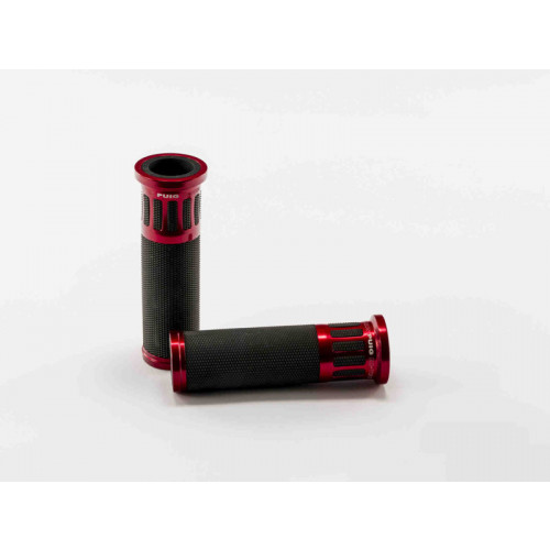 Hi-Tech Racing Hand Grips 123mm (Red) For Ducati Hypermotard 950 (19-21) By Puig 8188R