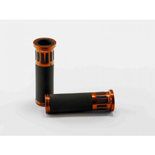 Hi-Tech Racing Hand Grips 123mm (Orange) For MV Agusta Brutale 675 (12-14) By Puig 8188T