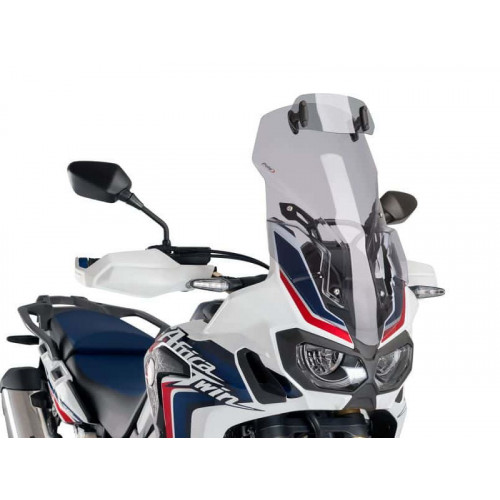 Touring Screen With Extender (Light Smoke) For Honda Africa Twin CRF1000L (16-19) By Puig 8906H