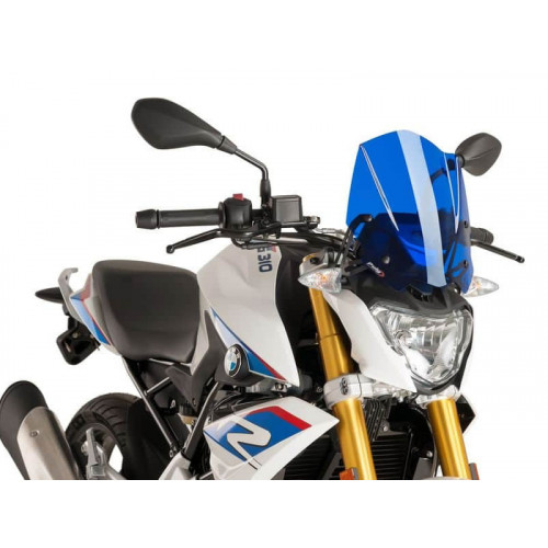 New Generation Sport Screen (Blue) For BMW G310 R (16-20) By Puig 8920A