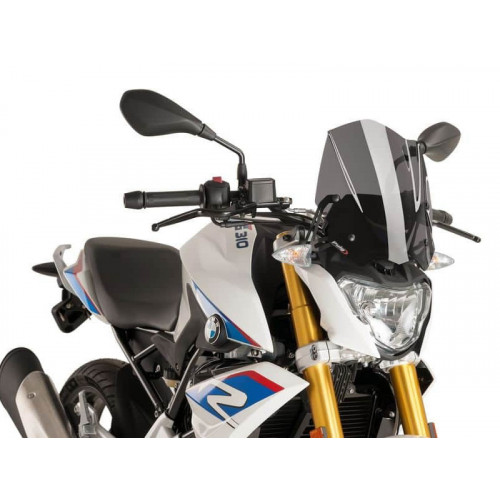 New Generation Sport Screen (Dark Smoke) For BMW G310 R (16-20) By Puig 8920F