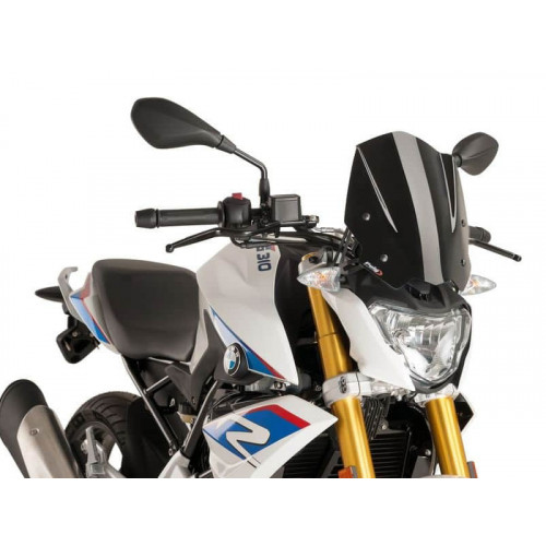 New Generation Sport Screen (Black) For BMW G310 R (16-20) By Puig 8920N