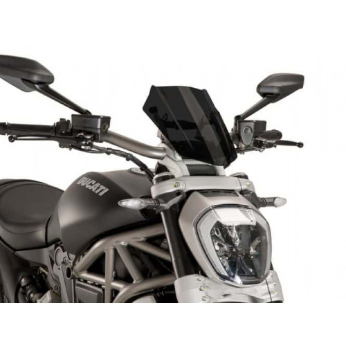 New Generation Adjustable Screen (Dark Smoke) For Ducati XDiavel (16-18) By Puig 8921F