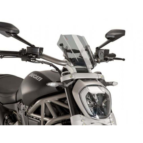 New Generation Adjustable Screen (Light Smoke) For Ducati XDiavel (16-18) By Puig 8921H