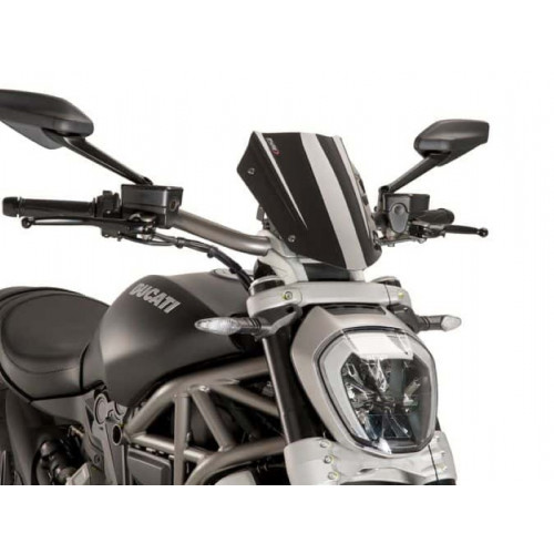 New Generation Adjustable Screen (Black) For Ducati XDiavel (16-18) By Puig 8921N