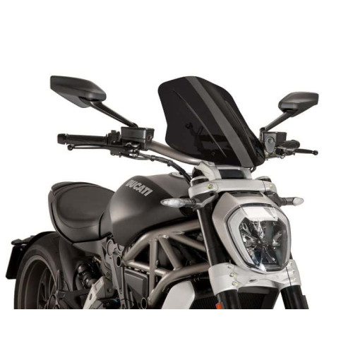 New Generation Adjustable Screen (Dark Smoke) For Ducati XDiavel S (16-18) By Puig 8922F