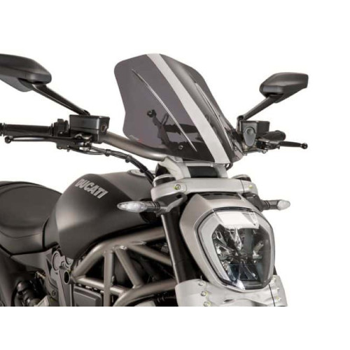 New Generation Adjustable Screen (Light Smoke) For Ducati XDiavel S (16-18) By Puig 8922H