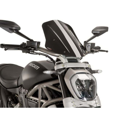 New Generation Adjustable Screen (Black) For Ducati XDiavel (16-18) By Puig 8922N