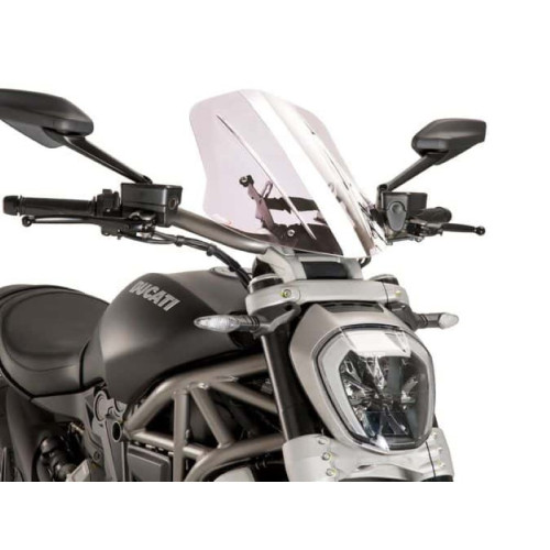 New Generation Adjustable Screen (Clear) For Ducati XDiavel (16-18) By Puig 8922W