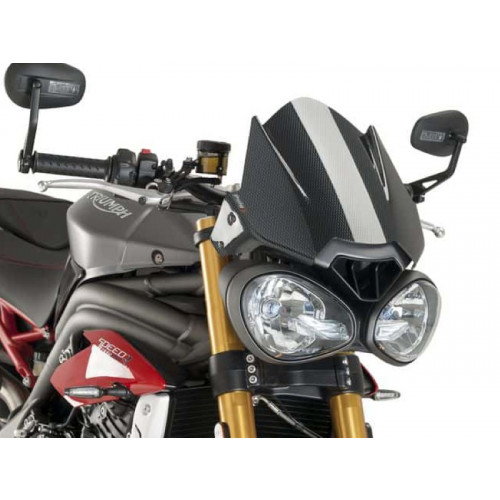 New Generation Sport Screen (Carbon Look) For Triumph Speed Triple 1050 (16-20) By Puig 8929C