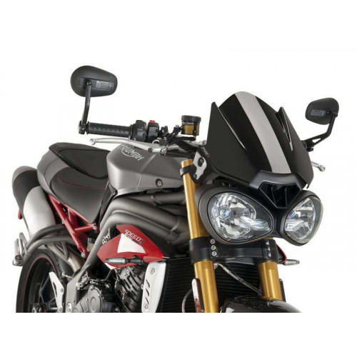 New Generation Sport Screen (Black) For Triumph Street Triple R (17-19) By Puig 8929N