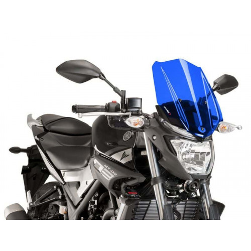 New Generation Touring Screen (Blue) For Yamaha MT-03 (16-19) By Puig 8932A