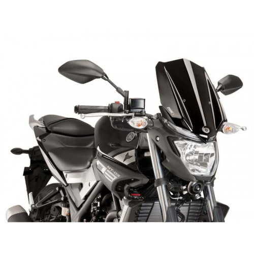 New Generation Touring Screen (Black) For Yamaha MT-03 (16-19) By Puig 8932N