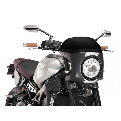 Retro Carbon Look Semi Fairing And Screen 180mm (Black) For Yamaha XSR 900 (16-21) By Puig 8934N