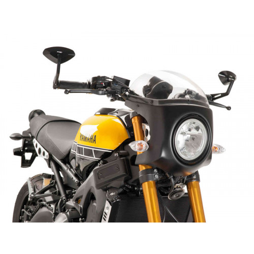 Retro Carbon Look Semi Fairing And Screen 180mm (Clear) For Yamaha XSR 900 (16-21) By Puig 8934W