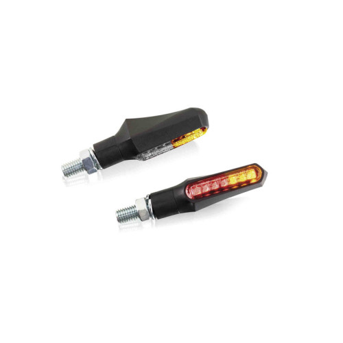 Curve LED Indicators (Black) For Rieju Century 125 (18) By Puig 9084N