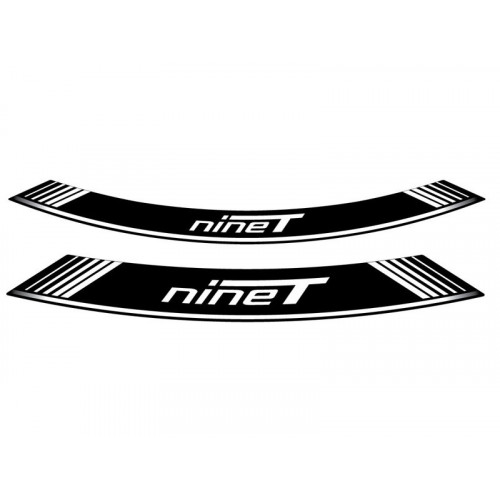 Wheel Rim Stickers (White) For BMW R Nine T Racer (17-20) By Puig 9133B