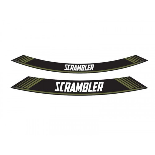 Wheel Rim Stickers (Green) For Ducati Scrambler Cafe Racer (17-21) By Puig 9134V