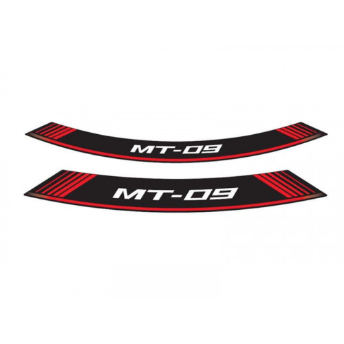 Wheel Rim Stickers (Red) For Yamaha MT-09 Tracer (15-20) By Puig 9135R