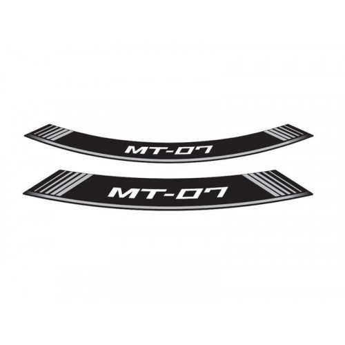 Wheel Rim Stickers (Silver) For Yamaha MT-07 (14-22) By Puig 9136P