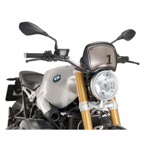 Retro Fly Screen (Matt Black) For BMW R Nine T Scrambler (21-22) By Puig 9167J