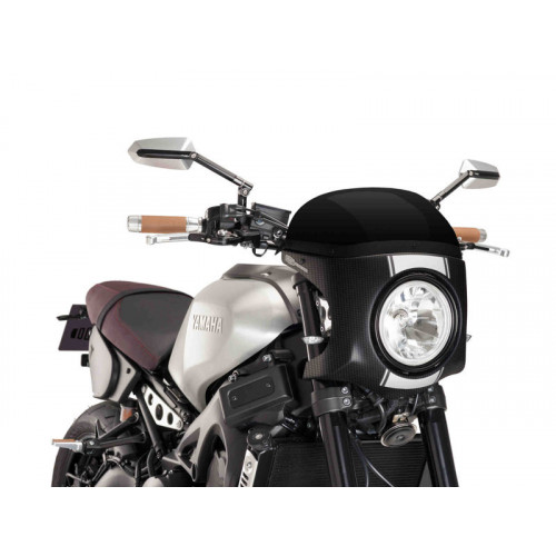 Retro Carbon Look Semi Fairing And Screen 180mm (Black) For Yamaha XSR 900 (16-21) By Puig 9188N