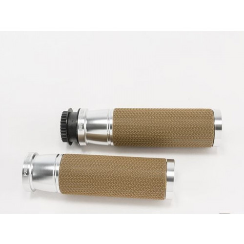 Vintage Hand Grips (Silver) For KTM 390 Adventure (20-22) By Puig 9190P