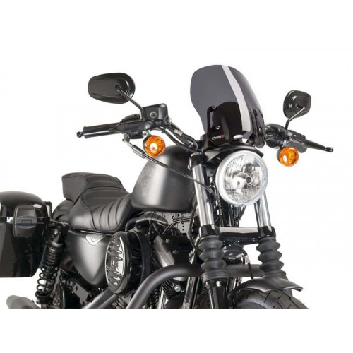 New Generation Touring Screen (Dark Smoke) For Harley Davidson Sportster 883 Iron (09-20) By Puig 9283F