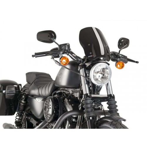 New Generation Touring Screen (Black) For Harley Davidson Sportster 1200 Low (07-09) By Puig 9283N