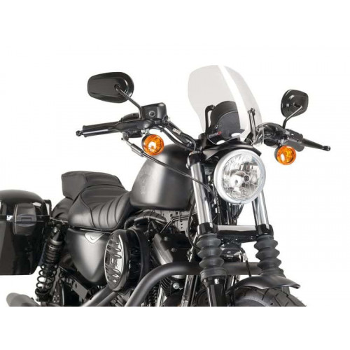 New Generation Touring Screen (Clear) For Harley Davidson Sportster 1200 Custom XL1200C (04-10) By Puig 9283W